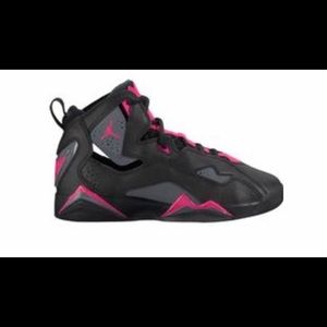 Jordan True Flight GG Black Dark Grey Deadly Pink